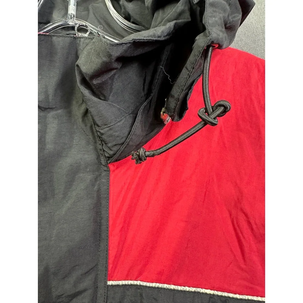 NFL Tampa Bay Buccaneers Hooded Jacket Red Black Colorblock Men Medium Full Zip